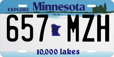 MN license plate 657MZH