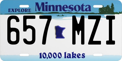 MN license plate 657MZI