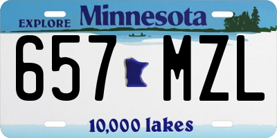 MN license plate 657MZL