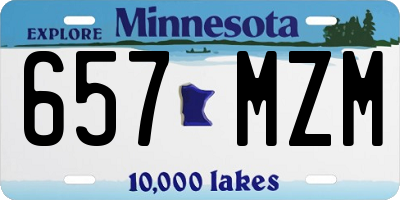 MN license plate 657MZM