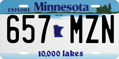 MN license plate 657MZN