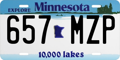 MN license plate 657MZP