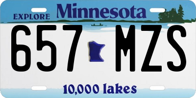 MN license plate 657MZS