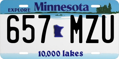 MN license plate 657MZU