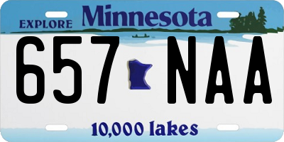 MN license plate 657NAA
