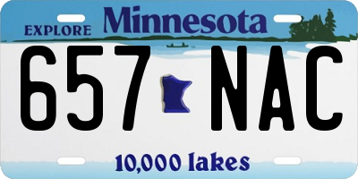 MN license plate 657NAC