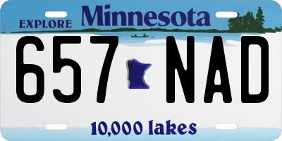 MN license plate 657NAD