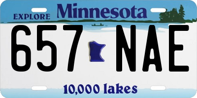 MN license plate 657NAE