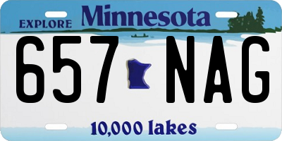MN license plate 657NAG