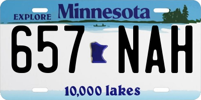 MN license plate 657NAH