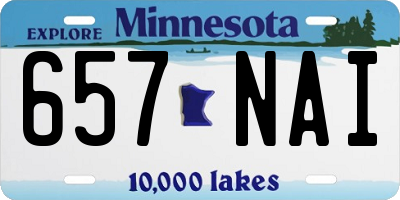 MN license plate 657NAI
