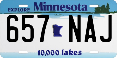 MN license plate 657NAJ