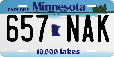 MN license plate 657NAK