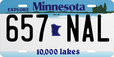 MN license plate 657NAL