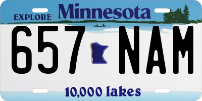 MN license plate 657NAM