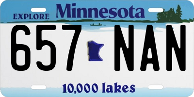 MN license plate 657NAN