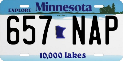 MN license plate 657NAP