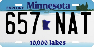 MN license plate 657NAT