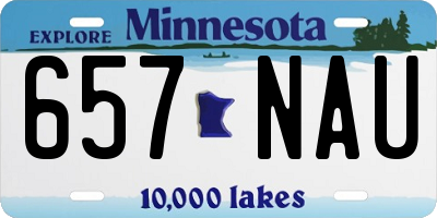 MN license plate 657NAU
