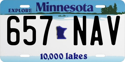 MN license plate 657NAV
