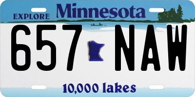 MN license plate 657NAW