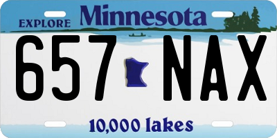 MN license plate 657NAX