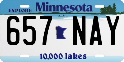 MN license plate 657NAY