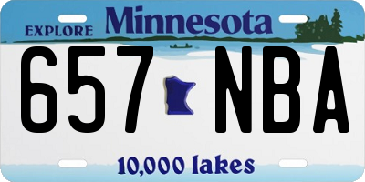MN license plate 657NBA