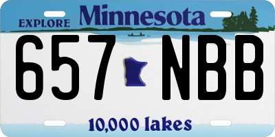 MN license plate 657NBB