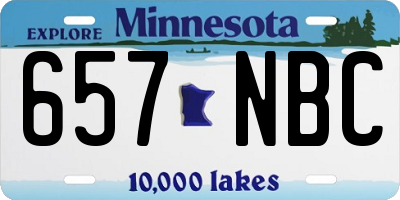 MN license plate 657NBC