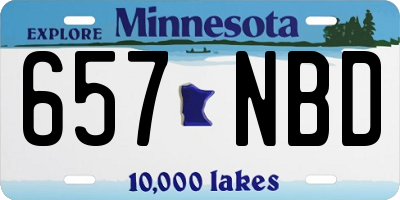 MN license plate 657NBD