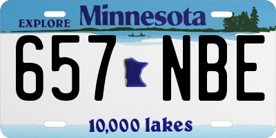 MN license plate 657NBE