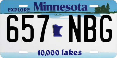 MN license plate 657NBG