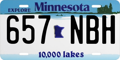 MN license plate 657NBH