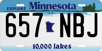 MN license plate 657NBJ