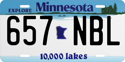MN license plate 657NBL