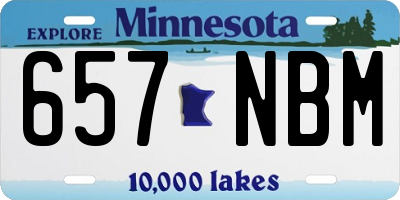 MN license plate 657NBM