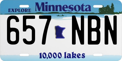 MN license plate 657NBN