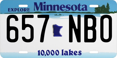 MN license plate 657NBO