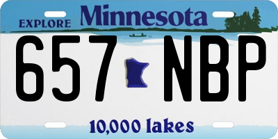 MN license plate 657NBP