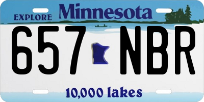 MN license plate 657NBR