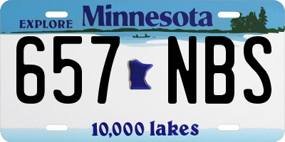 MN license plate 657NBS