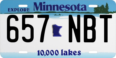 MN license plate 657NBT