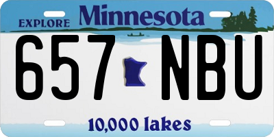 MN license plate 657NBU