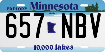 MN license plate 657NBV