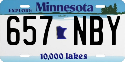 MN license plate 657NBY