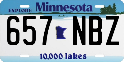 MN license plate 657NBZ