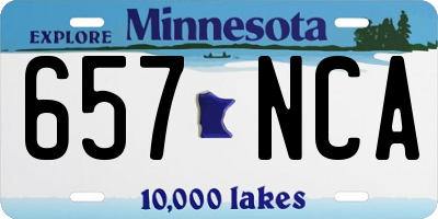 MN license plate 657NCA