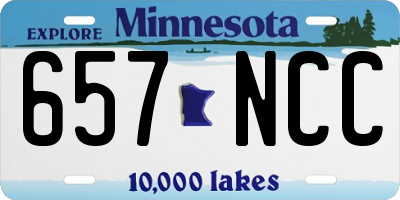 MN license plate 657NCC