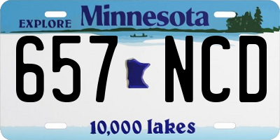 MN license plate 657NCD
